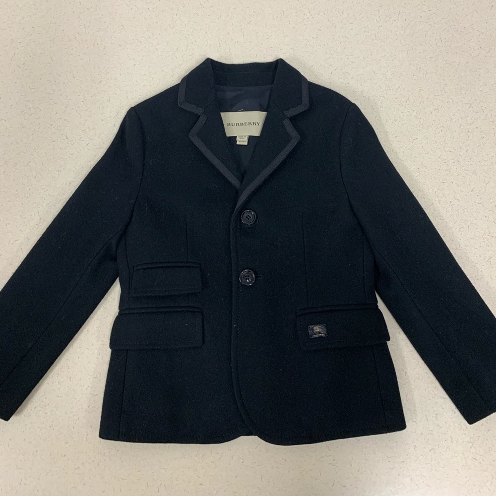 Burberry Christmas blazer boys black wool size 6